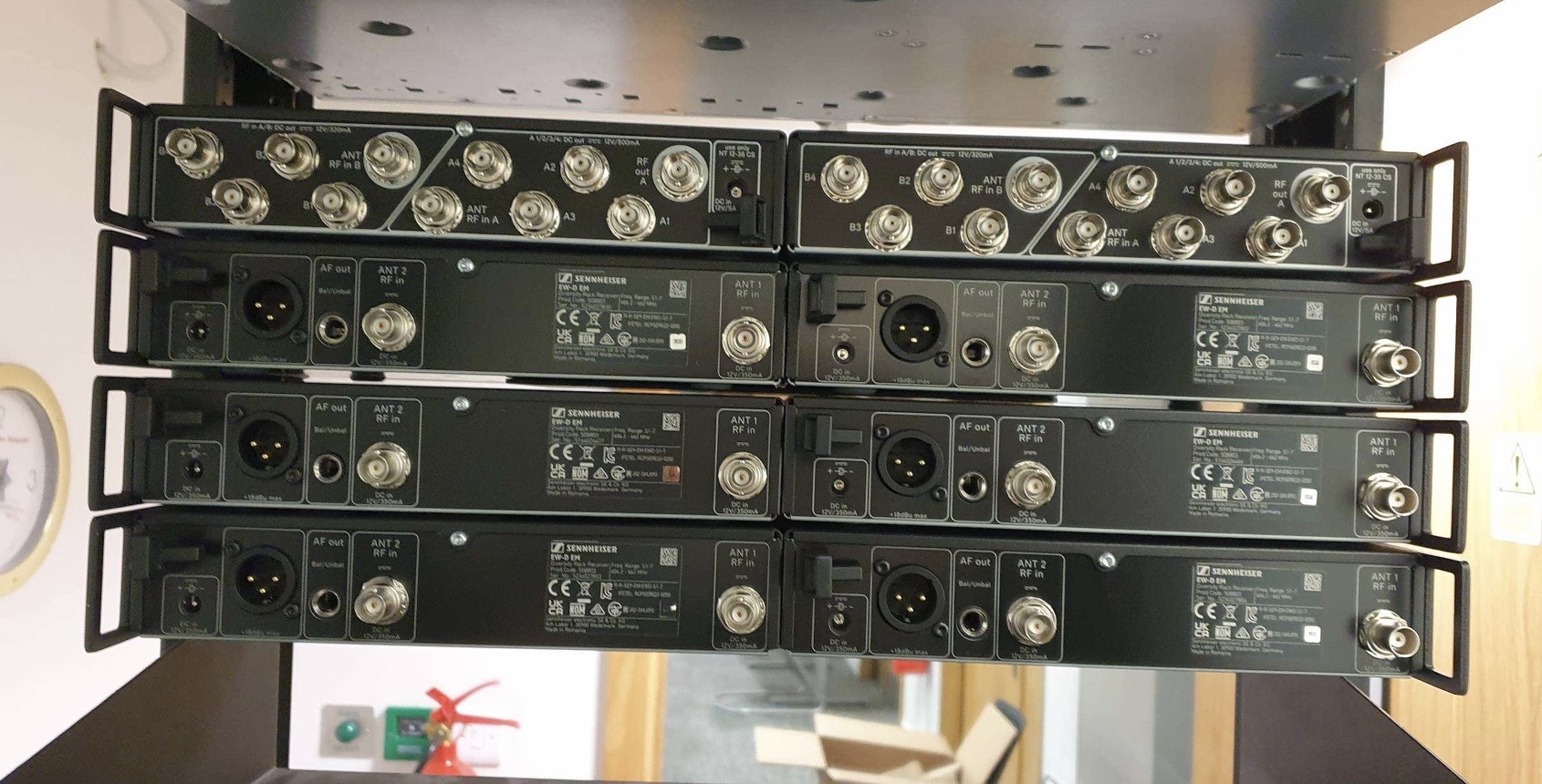 An audio processing rack for the microphone array system at the SFRS Cambuslang auditorium