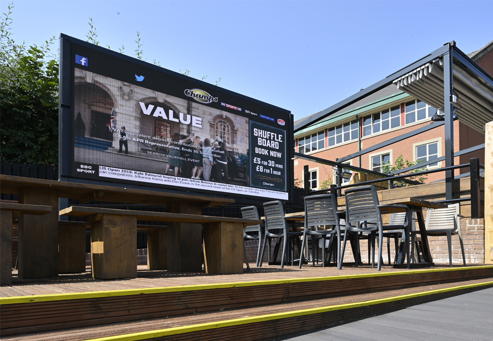 Outdoor LED display installation