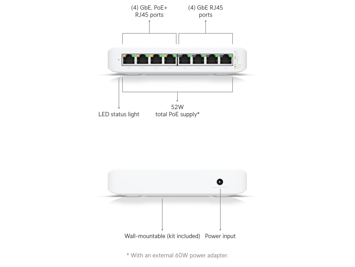 UniFi Switch Lite 8 PoE, view 3